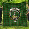Wallace Hunting  Green Tartan Clan Badge Premium Quilt Th8 Home Decor  Quilt